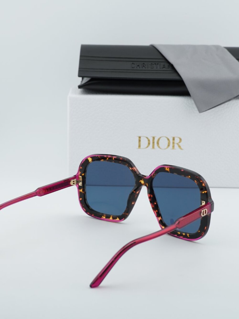 Dior DIORHIGHLIGHT S1I 24B0 Square Sunglasses - Havana / Purple / Blue - Picture 6 of 12